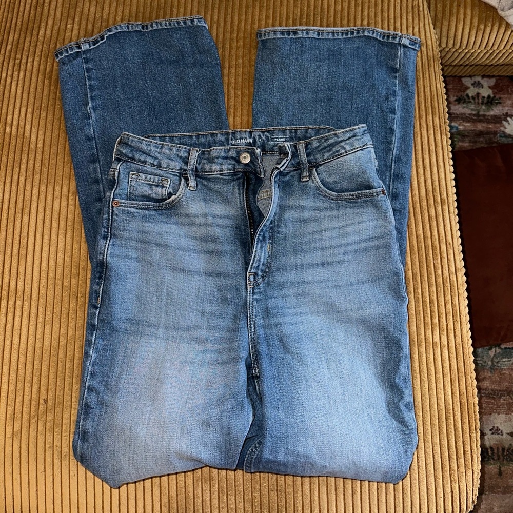 old navy high rise flare jeans